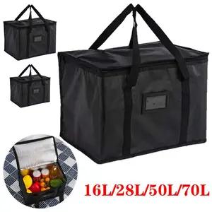 70L Insulated Thermal Cooler Bag Insulation To Keep Cold Large Capacity Portable Lunch Bag Zip Picnic Camping Tin Foil Food Bag Bangladesh (New)