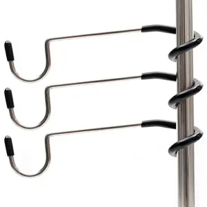 Stainless Steel Light Stand Holder Hooks Portable Tent Pole Lamp Hanger Hunting Fishing Lantern Hanger Outdoor Camping Tools Bangladesh (New)