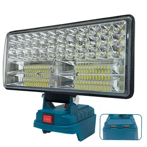 3 4 8 inch Cordless LED Work Light For Makita 14.4V 18V Li ion Battery Lantern Outdoor Flashlight Camping Lamp Emergency Light Bangladesh (New)