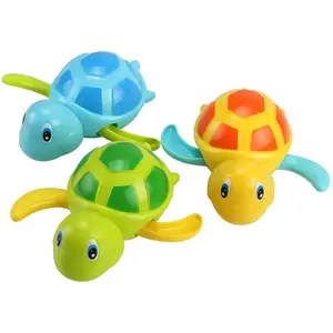 Single Sale Cute Cartoon Animal Tortoise Classic Baby Water Toy Infant Swim Turtle Wound up Chain Clockwork Kids Beach Bath Toys Bangladesh (New)