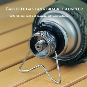 Butane Adapter With Bracket Outdoor Butane Gas Conversion Joint Camping Stove Adapter Screw Valve Output Nozzle Bottle Adapter Bangladesh (New)