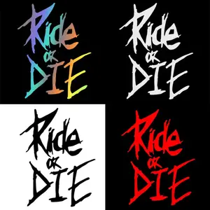 Ride or Die Bike Frame Stickers Bicycle Top Tube Waterproof Decals for MTB Bicycle Decorative Frame Bike Motorcycle Accessories Bangladesh (New)