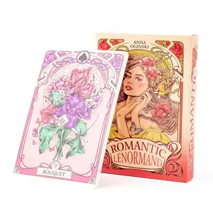 Romantic Lenormand Oracle Cards 37   Deck 10.2x7.2cm English Vision Art Nouveau Floral Motifs for Party Board Playing Games Bangladesh (New)