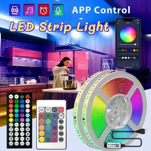 5V USB Powered 5050 LED Strip Phone APP Control 1 30 Meter RGB Flexible Light Strip for Home Party Bedroom Ambient Lighting Bangladesh (New)