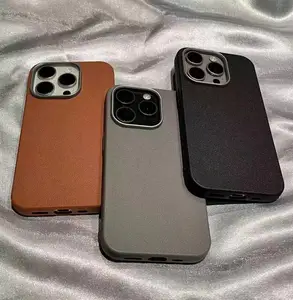 Luxury Matte Leather Phone Case For iPhone 16 15 14 Plus 13 12 11 Pro Max XS Max XR Lens Protection Shockproof Silicone Cover Bangladesh (New)