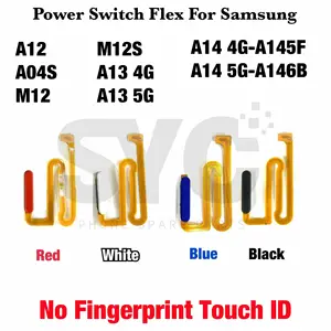 Samsung A12 A13 A14 M12S A04s 4G 5G Power Button Flex Cable Side Key Switch ON OFF Control Without Fingerprint Sensor Bangladesh (New)