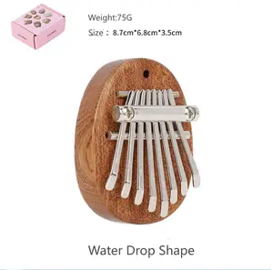 8 Key Mini Wooden Kalimba High Quality Exquisite Finger Thumb Piano Marimba Musical Good Accessory Pendant Gift Bangladesh (New)
