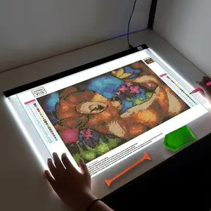 A3 LED Copying Table Children Drawing Board Transparent Copying Table Adjustable Brightness Night Light Notebook Bangladesh (New)